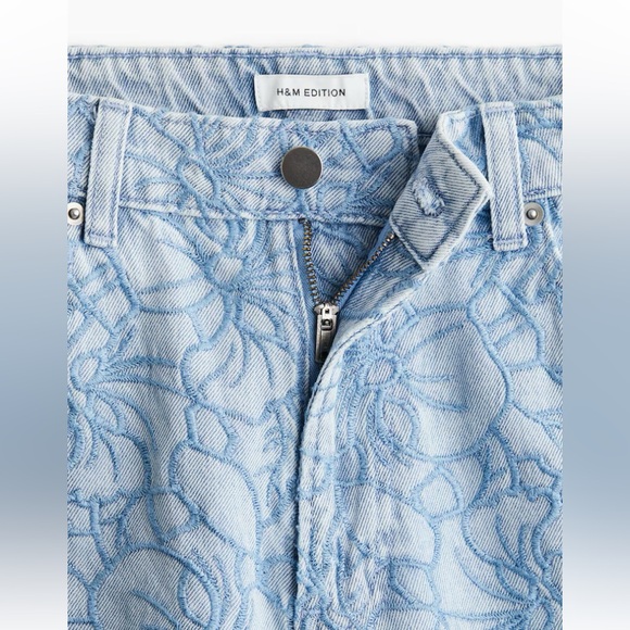 H&M Denim - H&M Floral Embroidered Straight Jeans - New With Tags